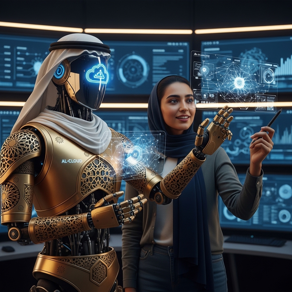 AI-powered digital excellence illustration